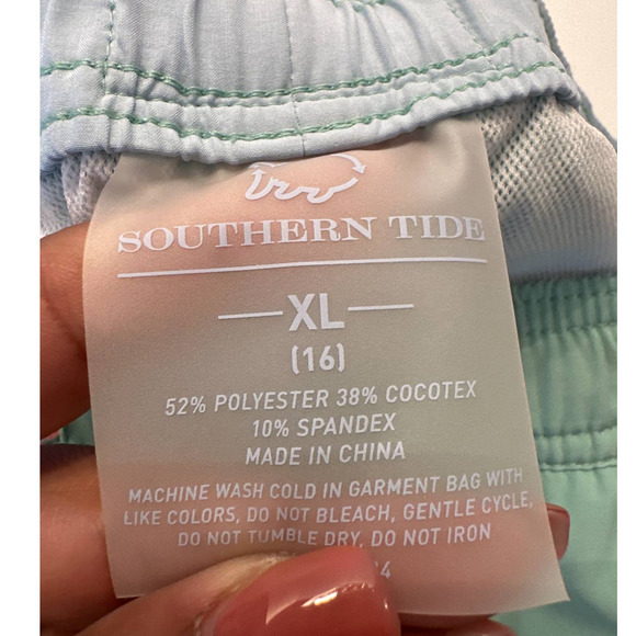 NWT Southern Tide Kids Boys Solid Swim Trunk Isle Of Pines Size XL/16 - Picture 11 of 12